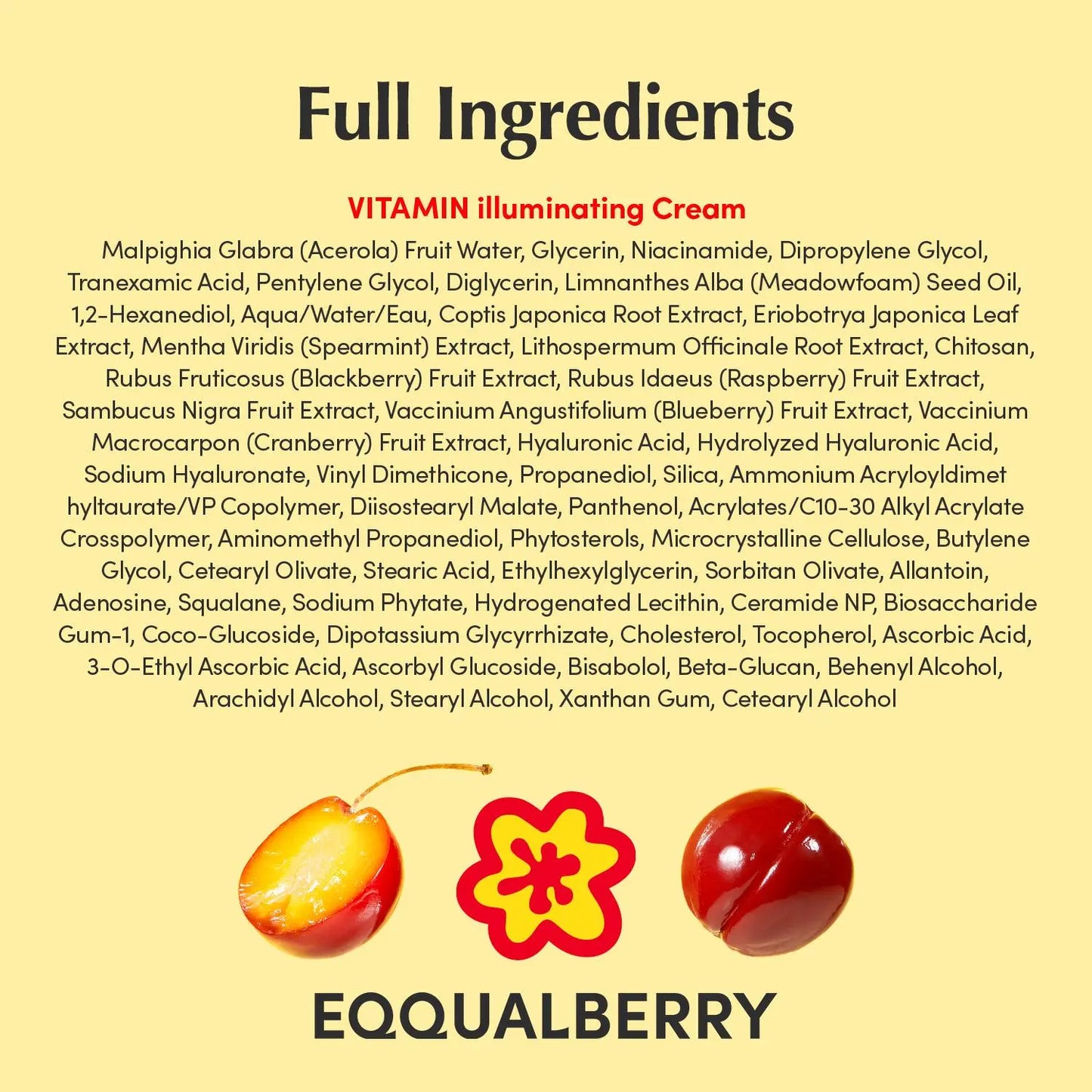 EQQUALBERRY Vitamin Illuminating Duo – Skincare Ritual with Acerola Water, Niacinamide & TXA | Targets Dark Spots & Uneven Tone | Hydration + Ceramide Barrier Care | Serum 30Ml + Cream 50Ml