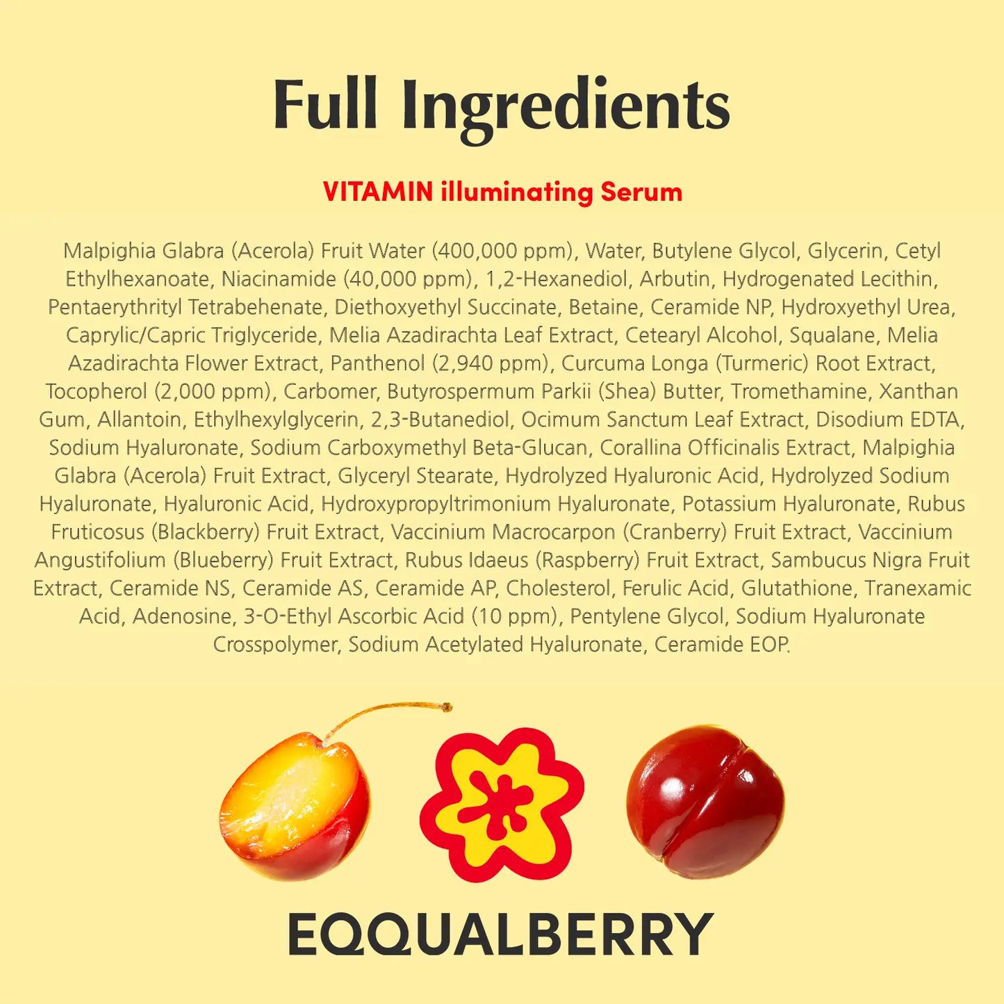 EQQUALBERRY Vitamin Illuminating Duo – Skincare Ritual with Acerola Water, Niacinamide & TXA | Targets Dark Spots & Uneven Tone | Hydration + Ceramide Barrier Care | Serum 30Ml + Cream 50Ml