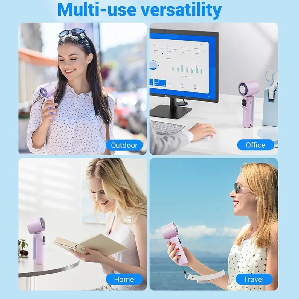 Portable Handheld Turbine Fan, 4000Mah 100 Speeds High-Speed Fan, Adjustable Outdoor Mini Fan, Party Gift, SS-026 Model